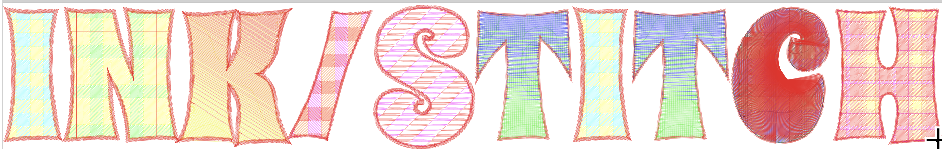 Text with tartan and gradient fill