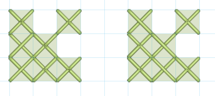 Cross stitch method: cross stitch