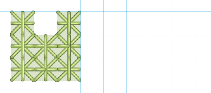 Cross stitch method: double cross
