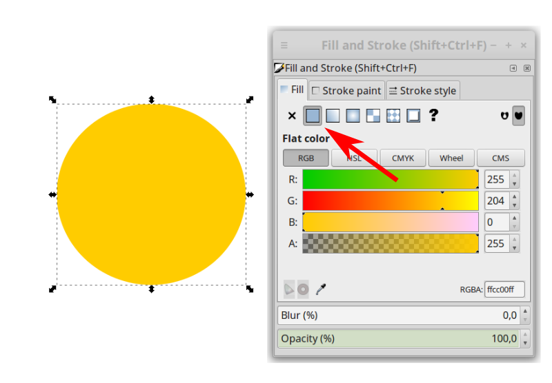 Circle with fill color