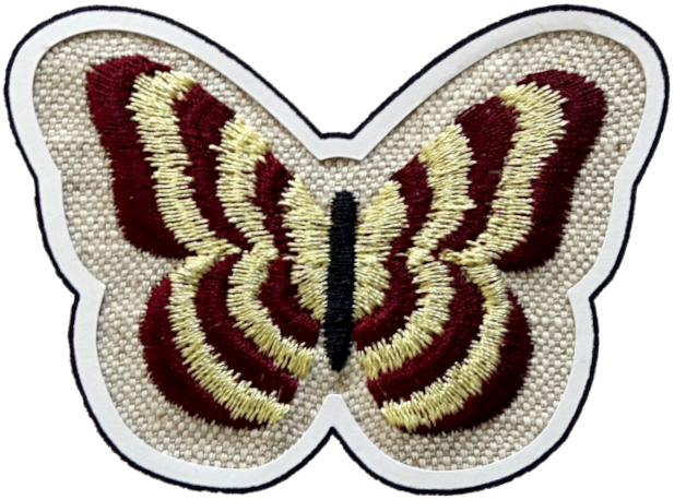 Satin with randomized stitch length and staggered split stitches