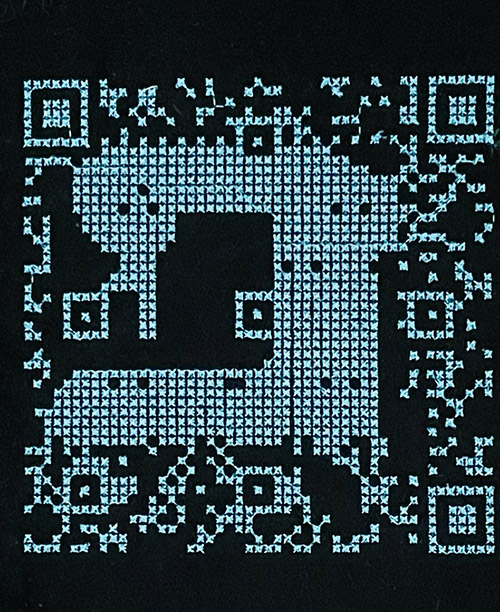 QR art embroidered