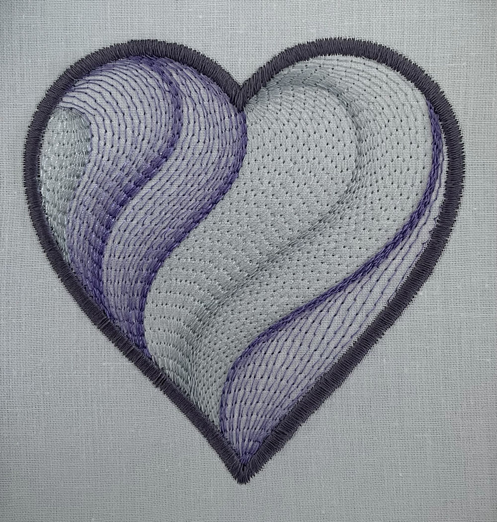 coeur brodé