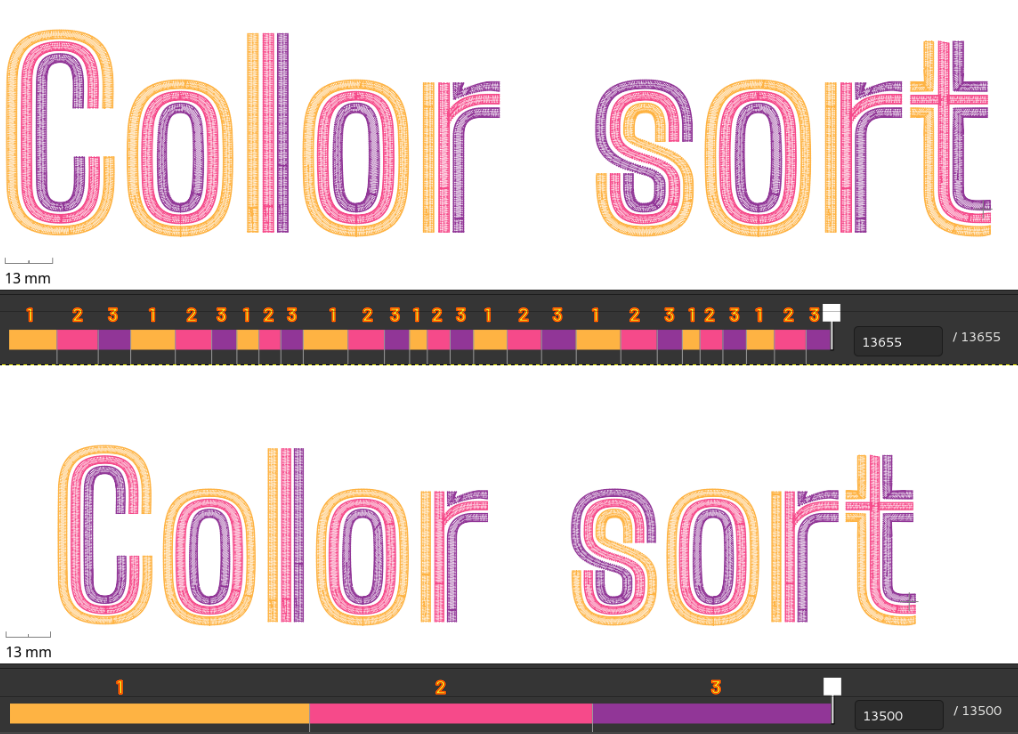 Color sort index
